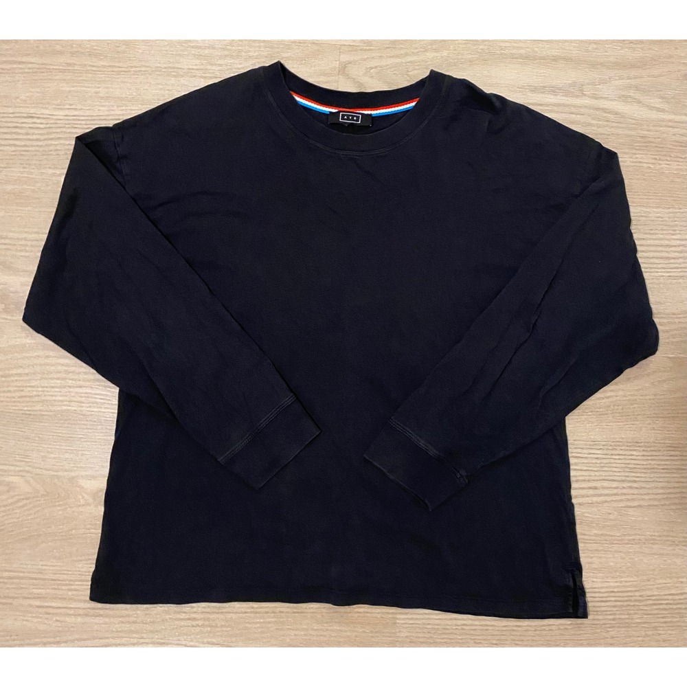AYR French Fry Tee Women Black Long Sleeve Minimalist Quiet Luxury Casual